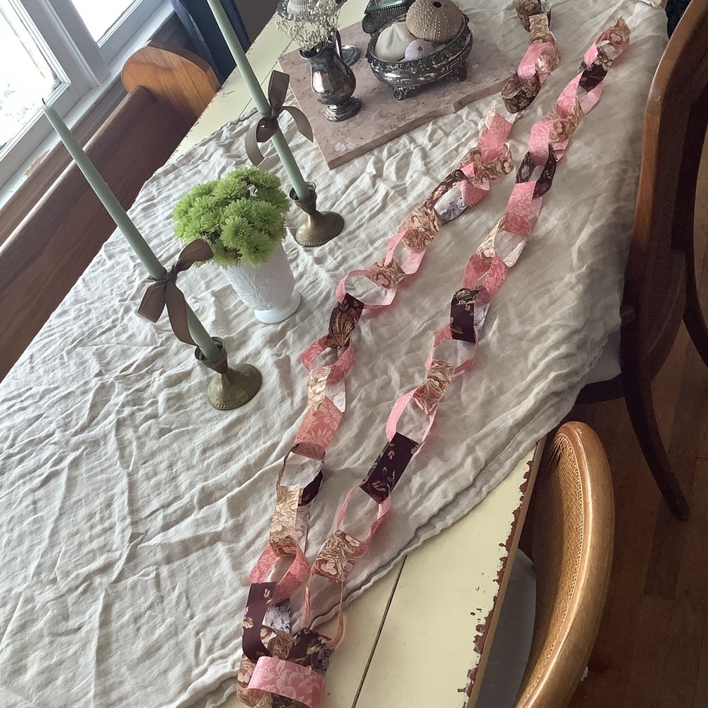 Handcrafted Handmade Ribbon Paper Chain